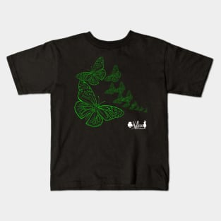 Green Monarch Butterflys Cerebral Palsy Awareness Kids T-Shirt